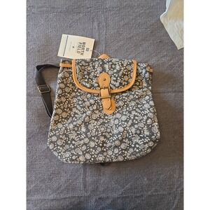 PBteen North Field Mini Rucksack Floral Tapestry Backpack Gray Tan New With Tags